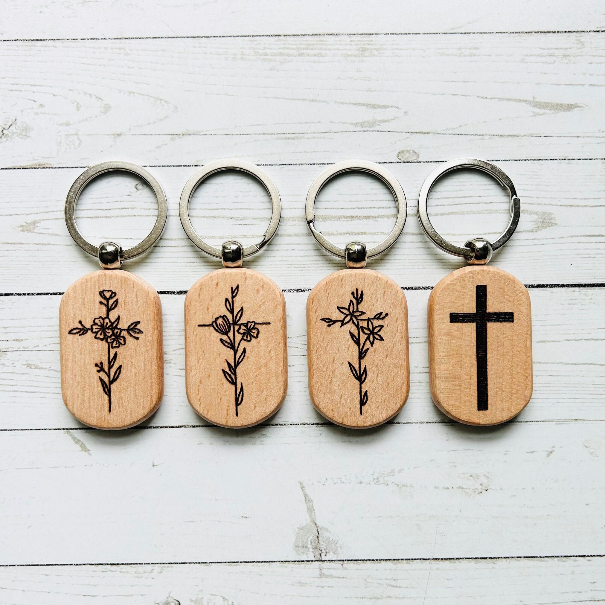 Wooden Cross Keychain - Century Farm Crosses