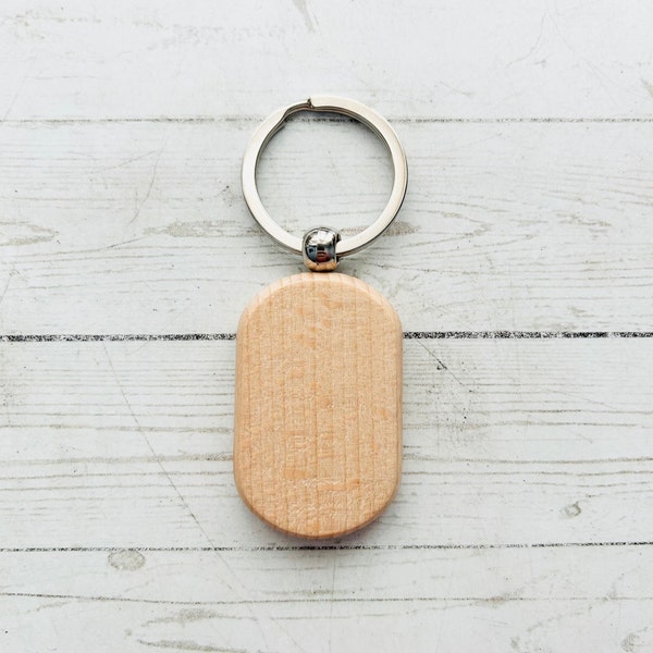 Custom Design Wood Burned Keychain