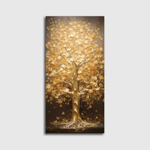 ACRYLGLAS / 120x60 / Ohne Rahmen Golden Life Tree - Panorama Bilder Wandbild Kunstdruck Wanddeko Wohndeko Kunst
