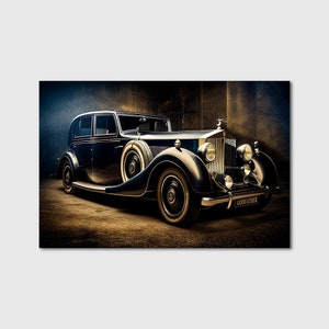 Godfather Classic Car Leinwandbild Leinwand Bild XXL Bilder Poster Wandbild  Kunstdruck Wanddeko Wohndeko Kunst Büro Erfolg Motivation