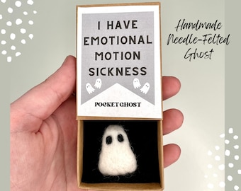 Pocket Ghost, Phoebe merch, motion sickness print, phoebe gifts, emotional motion, Phoebe merch, Phoebe ghost, bridgers gift, ghost in jar