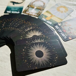 Tarot Deck for Beginners | Tarot Deck Black Indie | Feasts & Fables | Animal Divination Cards | 350gsm Luxury Gift Set image 10