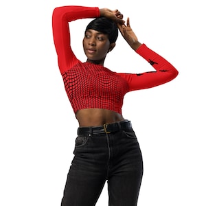 Eco-Friendly Long-Sleeve Crop Top, REKT Design, Recycled Fabric