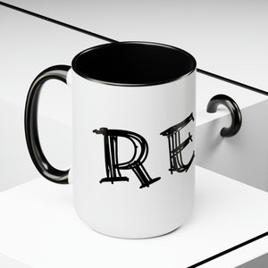Rekt Two-Tone Coffee Mugs, 15oz