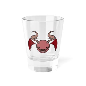 Kawaii Shot Glass, 1,5 oz Little Devil Druhna Prezent, Upominek Ślubny, Urodziny