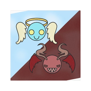 Kawaii magnesy samochodowe, Cheeky Angel/Little Devil, Winged Whimsy