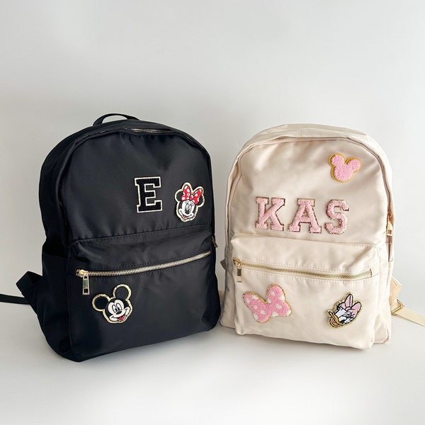 Disney Personalized Kids Backpack Custom Chenille Name Patch Bag Customizable Name Bag Toddler Bag for School Disney Gift Kids Mickey bag
