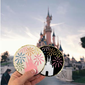Disney Magic Kingdom Fireworks Castle Iron On Embroidered Patch Disney World Backpack Personalized