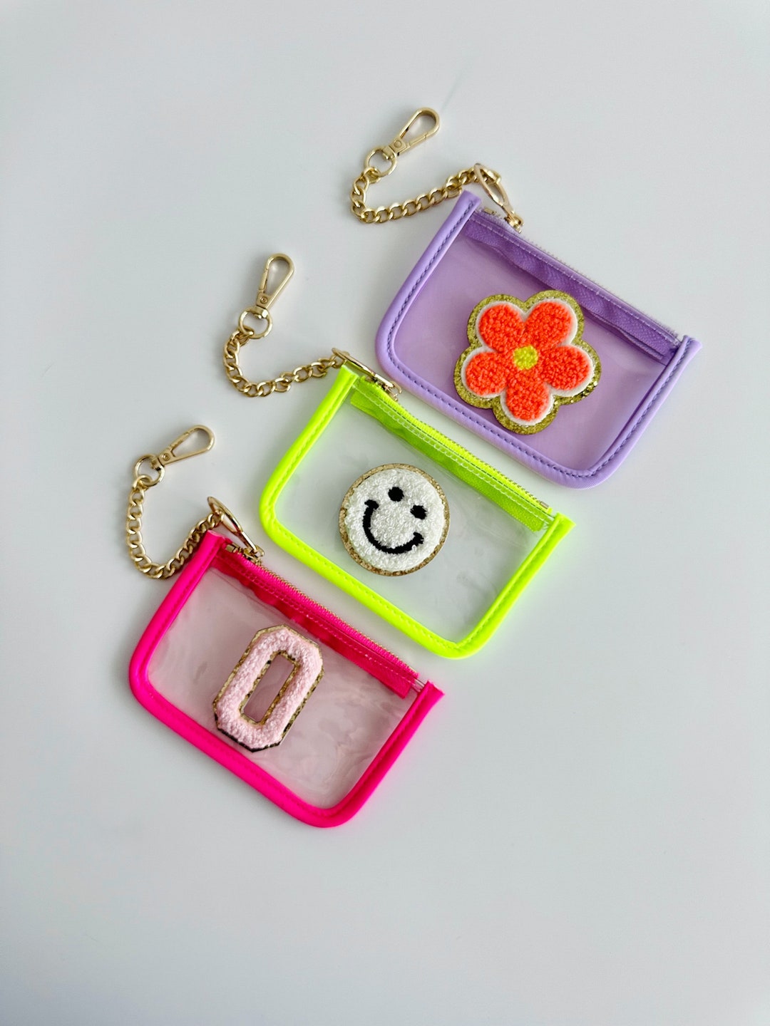 Personalized Key Chain Wallet Card Case Custom Purse Clear Clip on ...