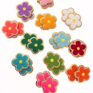 Apliques de flores para mochila, jaqueta, mochila infantil, apliques termocolantes, faça você mesmo, bolsa escolar feminina, bolsa decorativa, aniversário infantil, colorido