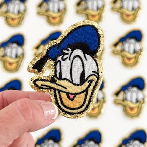 Iron on Disney Patch Disney Backpack Patch Iron-on Disney Bag Travel Pouch Donald Duck Mickey Patch for Jacket DIY Disney World Trip