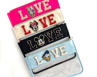 Disney Pouch Disney Character Zip Bag Snacks Disney World Personalized Travel Bag Disney Kids Vacation bag Pixie Dust Gift Mickey Bag