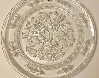 Orrefors, Schweden, klare Glasplatte. "Mustername "" Alice "" von Ulrica Eva Englund." 20 cm Durchmesser.