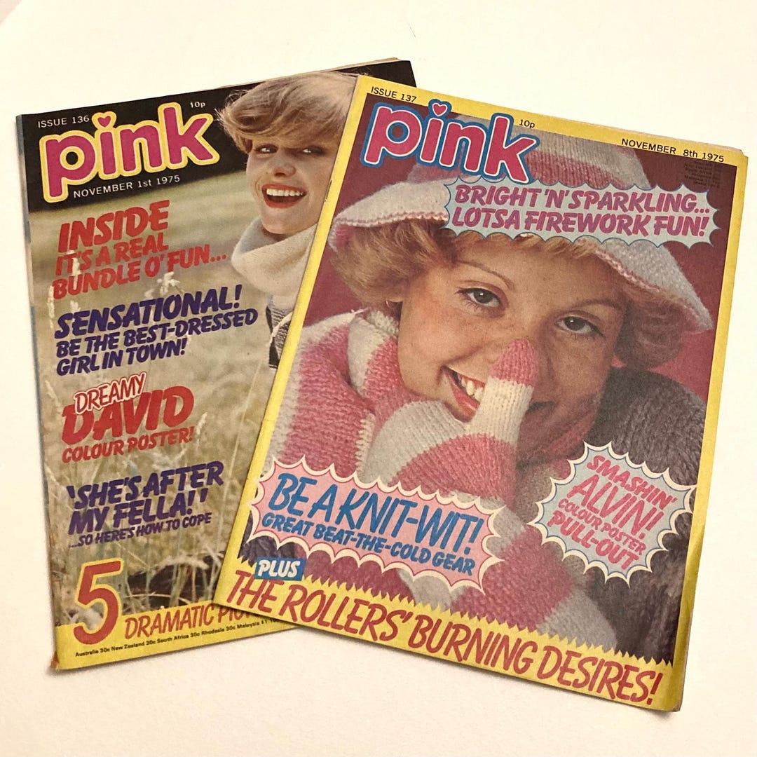 Pink Magazine 2 Pink Vintage Weekly Girl’s Magazine or Comics. Issue 136 November 1st ...