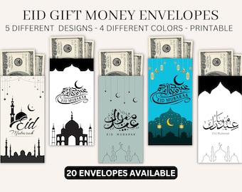 Printable Eid gift money envelopes gift Eid money holder eidee for kids eid envelopes