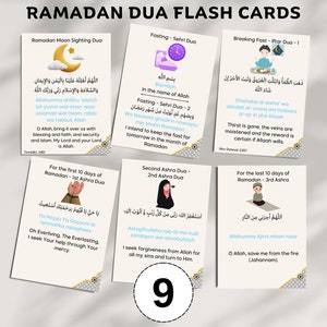 39 Ramadan Dua Flash Cards,Printable Dua Flash Cards For Kids,English Translation Dua Cards,Dua For Ramadan,Ramadan Activities For Kids