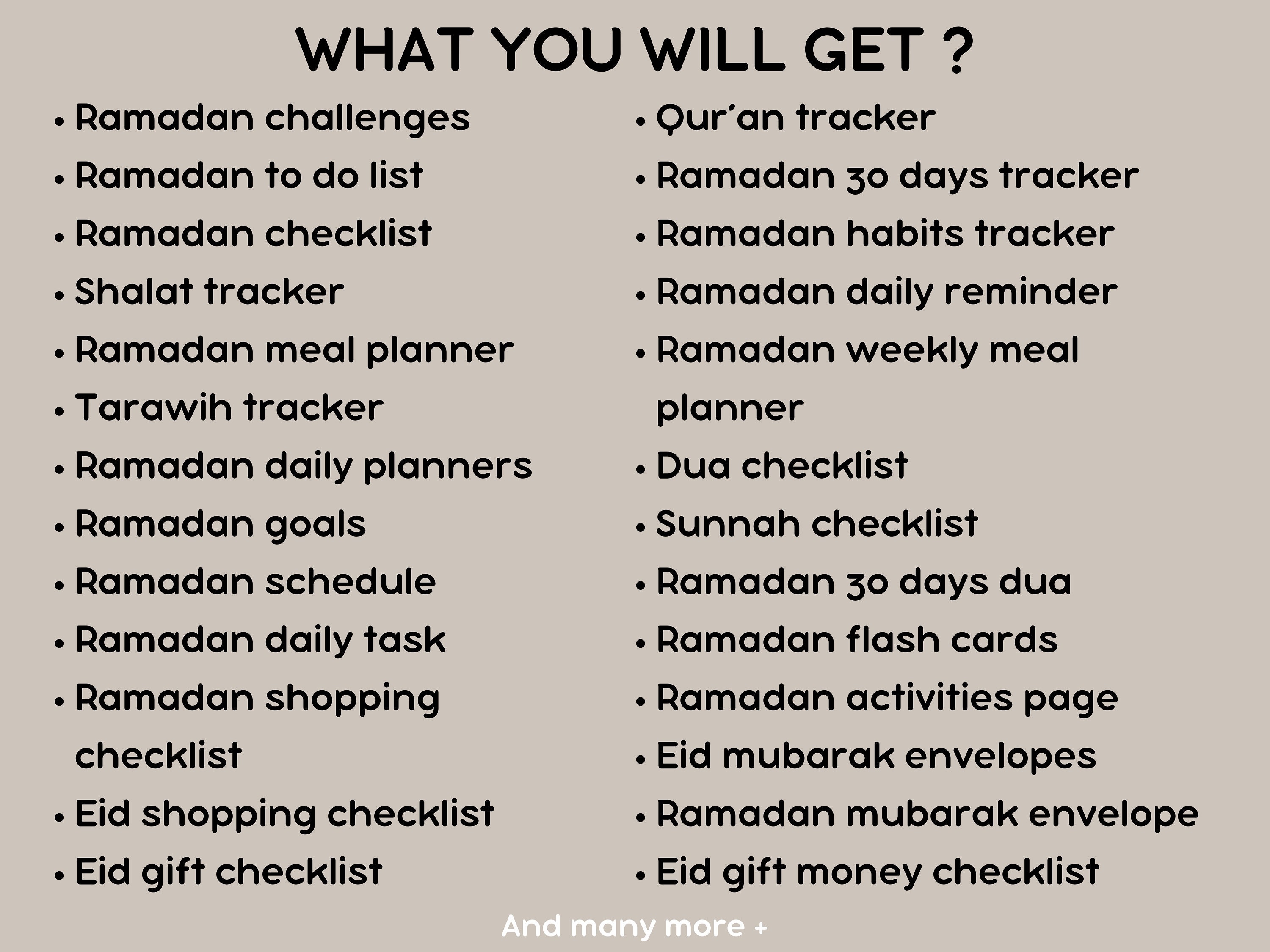 ramadan planner and journal