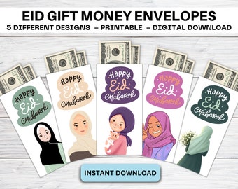 Eid gift money envelope printable,Eid gift,Eid decor,Eid gift for kids,Eidee envelops