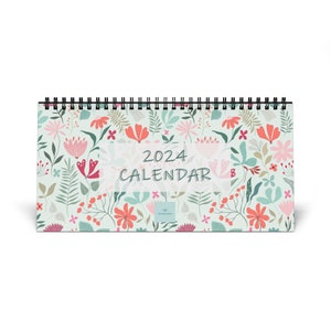 Simple Desk Calendar; Lovely Lively Mint Desk Calendar; 2024 Desk Calendar; Desk Calendar with quotes; Best 2024 Gift; Best Stocking Stuffer