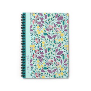 All Seasons Spiral Notebook - Ruled Line in Purple and Mint; Perfect for Going Back to School or College; Perfect for Journal