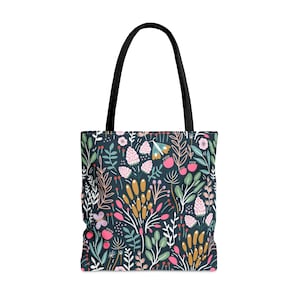 Best Lively Mint Everyday Tote Bag; Lovely Floral in Pink; Practical; High Quality Tote; Perfect Gift for Her