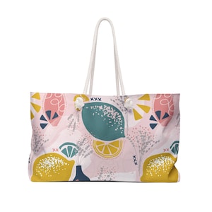 Weekender mit Kunstmuster in Pink; Strandtasche; Perfekte Sommertasche