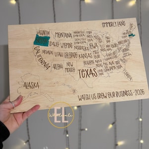 State Sales Tracker Map- US Color in Map