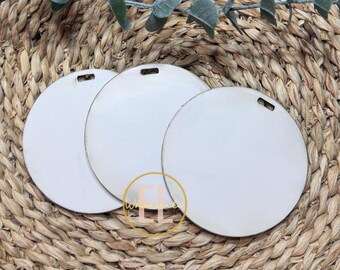 Bulk 4" Unisub Hardboard Rounds: Sublimation Blanks, Bag Tags- 6 & 12 qty