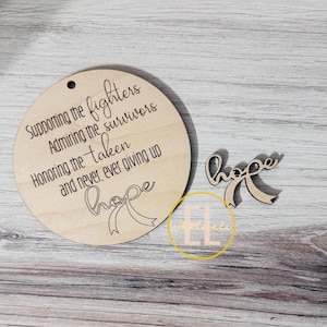 DIY Hope Ornament Kit: Laser Cut Wood, Paint Your Own, Bulk Set