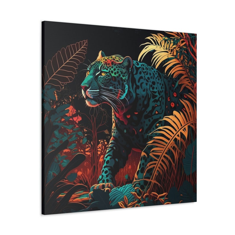 Jaguar Wall Art Jungle Wall Art Nature Painting Modern Art Etsy