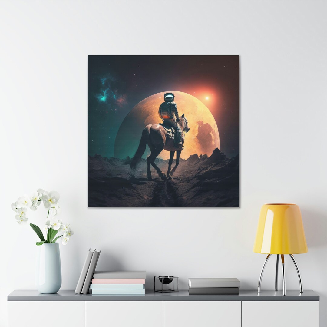 Space Cowboy Space Wall Art Cowboy Wall Art Moon Wall Art - Etsy