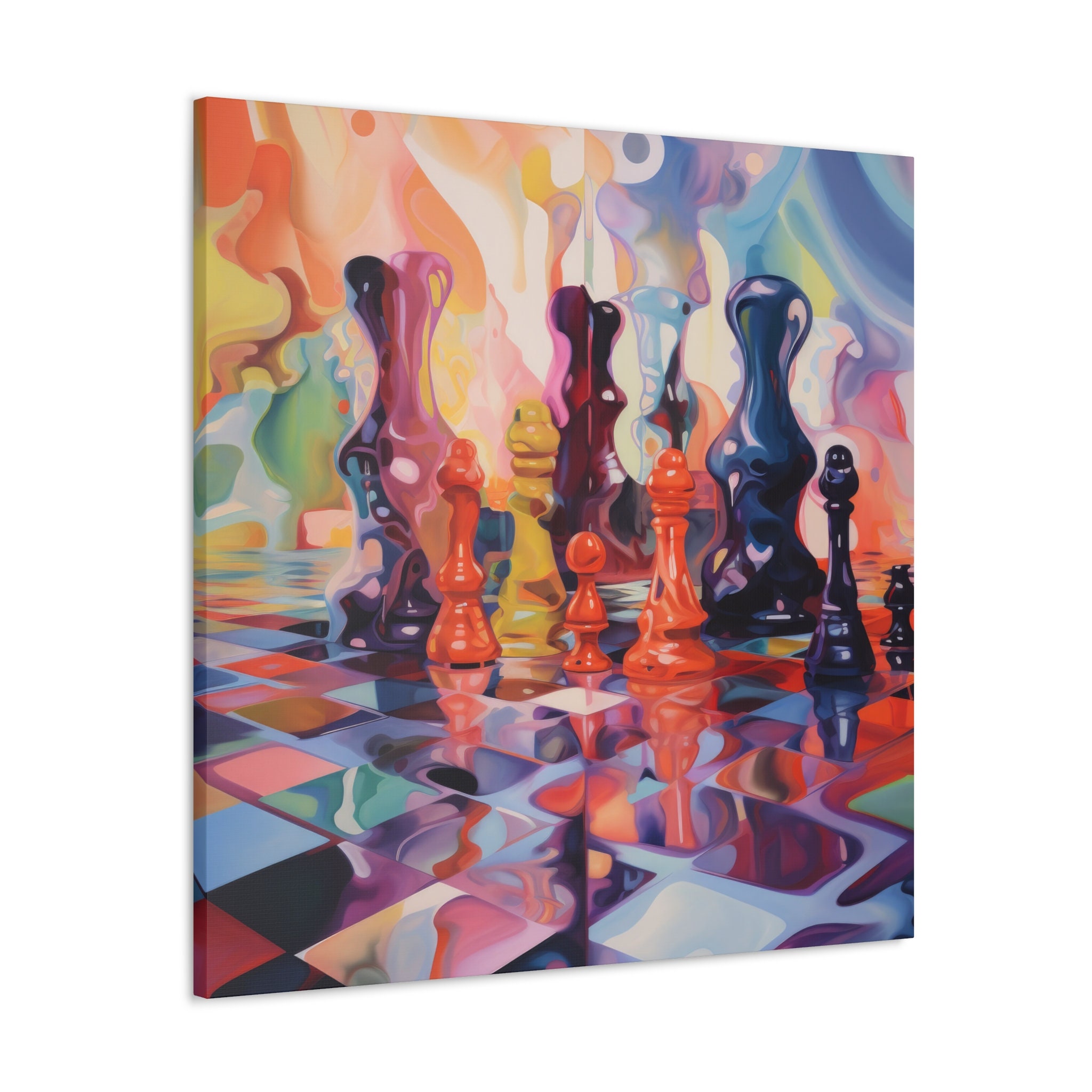 Melting Chess Board Modern Art Canvas Print Abstract Etsy Canada melting-chess-board-modern-art-canvas-print-abstract-etsy-canada