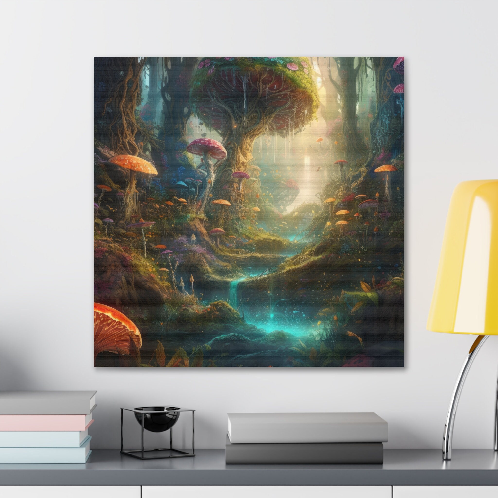 Magical Forest, Nature Wall Art, Modern Art, Canvas Print, Abstract