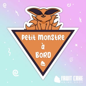 Petite Monstre | Francuskie Dziecko na Pokładzie Naklejka Chibi Anime Naklejka na Zewnątrz Naklejka Manga Naklejka na Samochód Naklejki Anime Naklejki Wodoodporne
