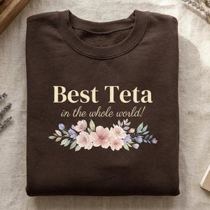 Personalized Best Grandma Arabic Sweatshirt, Lebanese Gift for Teta Sitto From Grandkids