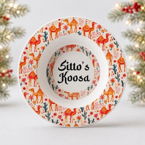 Arabic Personalized Kousa Bowl, Custom Serving Bowl for Sitto or Jiddo, Lebanese Gift