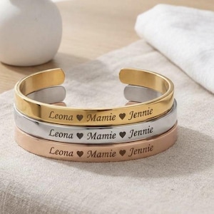 Custom Arabic Grandma Bracelet with Grandkids Names, Lebanese Jewelry, Grandparent Gift