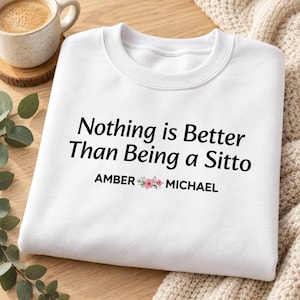 Personalisiertes arabisches Sweatshirt mit den Namen der Enkelkinder, libanesische Geschenke für Sitto, Weihnachtsgeschenk der Enkelkinder an Oma