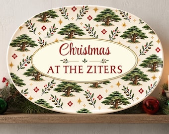 Personalized Arabic Christmas Platter, Custom Serving Tray, Lebanese Gifts for Grandparents, New Grandma Gift