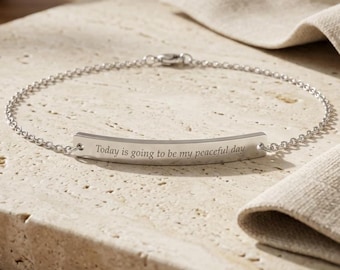 Waterproof Anklet, Walk for Peace Ankle Bracelet, Today Is Going To Be My Peaceful Day, Gold, Black, Silver