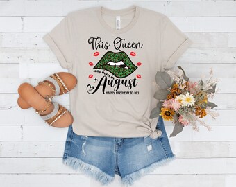 This Queen Was Born in August Unisex Jersey Short Sleeve Tee