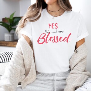 Blessed Shirt, Christian Shirt,Christian Quote Shirt,Faith Cross Shirt Shirt,Hope Shirt,Christian Shirt,Religious Shirt,Jesus Cross Shirt