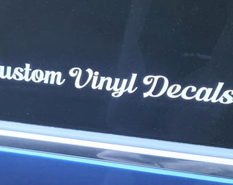 Calcomanías de vinilo personalizadas: cree su propia calcomanía personalizada: para automóvil, ventana, computadora portátil, botella, cristalería, boda, negocio: cualquier texto, imagen o logotipo