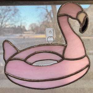 Flamingo Poolside Float Floatie Stained Glass Pattern, Digital  PDF Summer Pool Stain Glass Pattern Blueprint