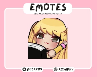 notebook goth girl anime emote | twitch & discord