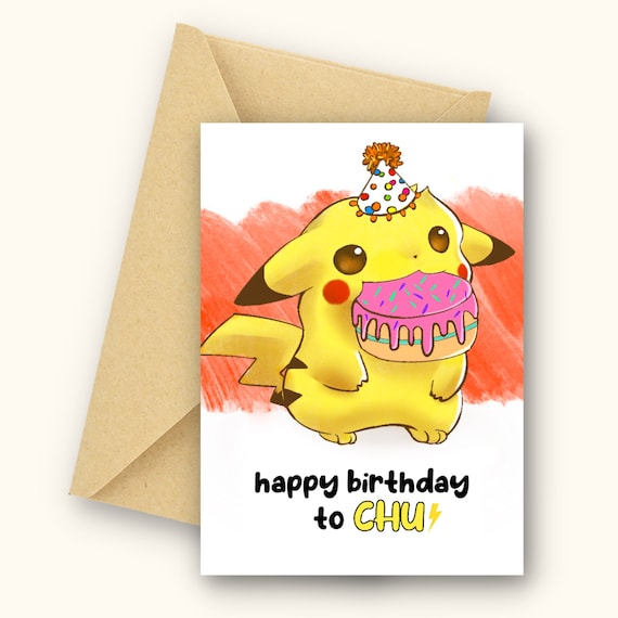 Cute Pikachu Birthday Card, Pokemon Card, Gifts for Him, Gifts for Her, Birthday Gifts, Greeting Card (1 Pc) - Etsy Cute Pikachu Birthday Card, Pokemon Card, Gifts for Him, Gifts for Her, Birthday Gifts, Greeting Card (1 Pc) - Etsy