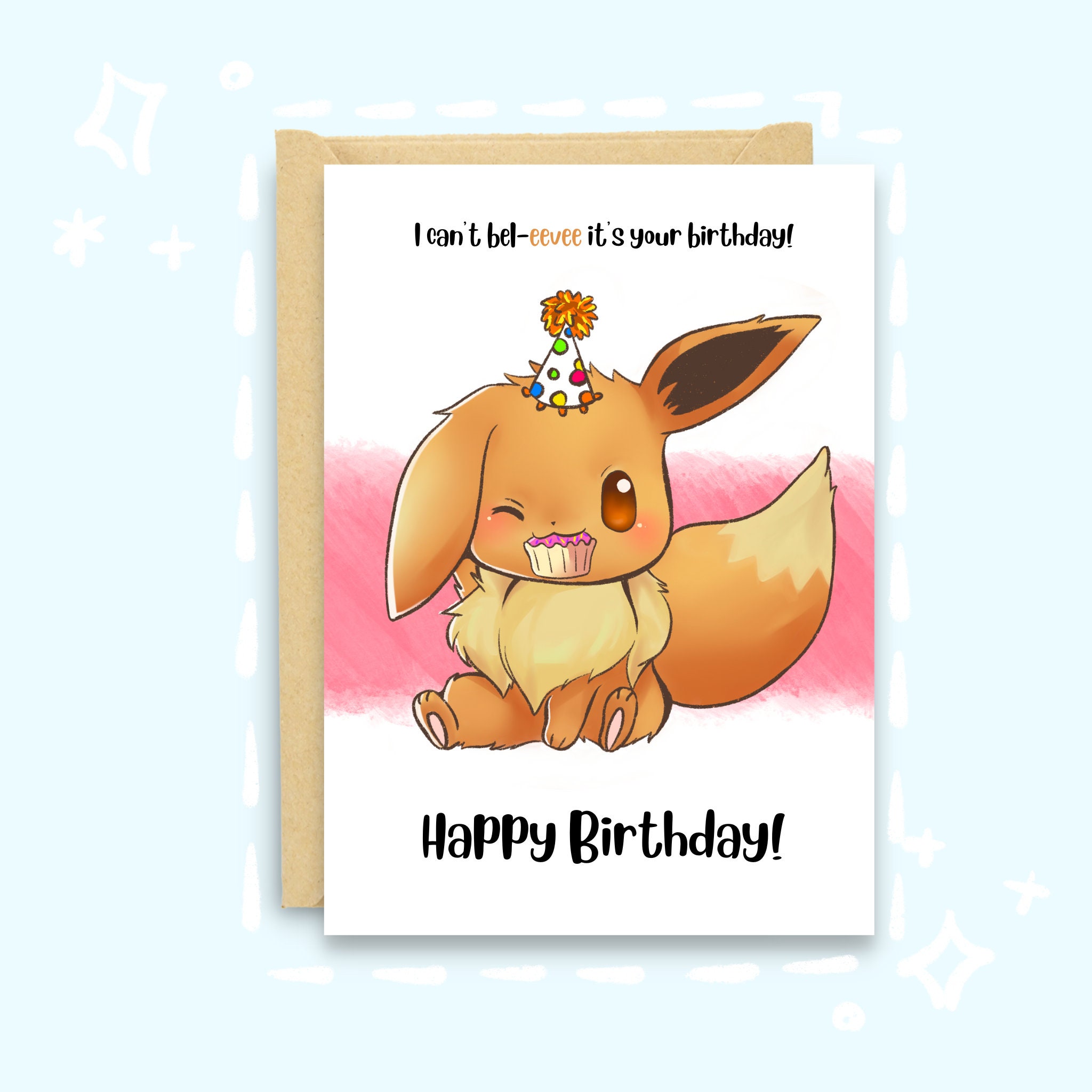 Eevee Pokemon Printable Pokemon Print Cute Eevee Kawaii Pokemon Eevee Print  Downloadable Print Kawaii Prints Cute Pokemon Art 