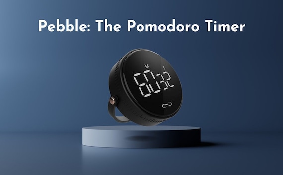 Pebble Pomodoro Timer, Kitchen Timer for Cooking, Productivity Timer for  Homework and Studying With Adjustable Volume & Large Display 