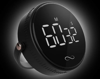 Pebble Pomodoro Timer, Kitchen Timer for cooking, Productivity timer for homework and studying with adjustable volume & large display