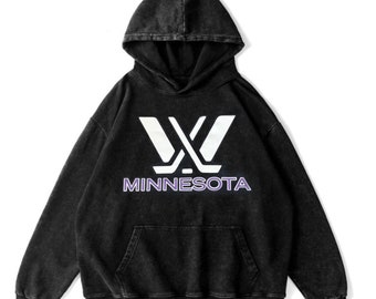 PWHL Minnesota Custom Hoodie Distressed - Any Team Available